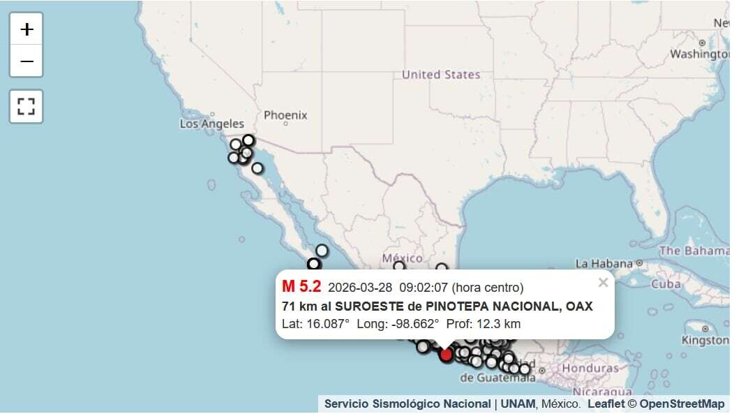 Magnitude 5.2 Earthquake Strikes Oaxaca