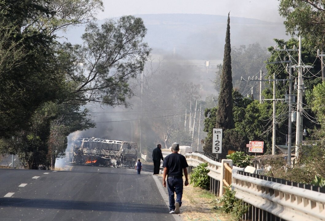 Mexican and other authorities respond to outbreak of violence after cartel leader's death