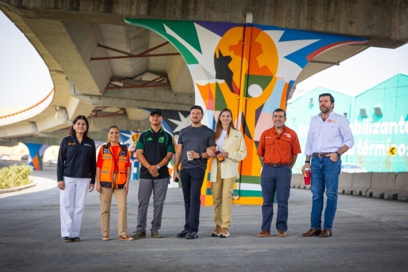 Губернатор Нуэво-Леона открыл новый фресковый коридор в преддверии Чемпионата мира по футболу 2026