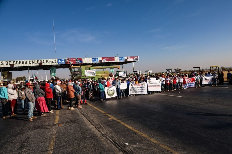 Протесты фермеров и транспортников в Мексике