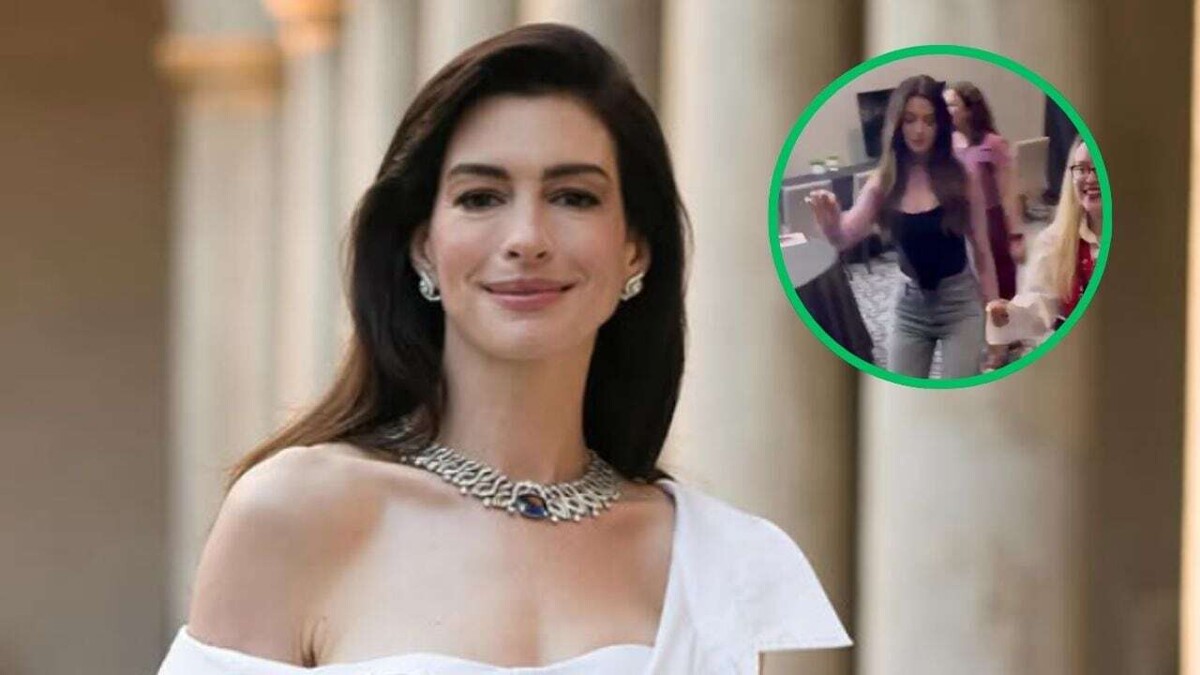 安妮·海瑟薇与梅丽尔·斯特里普在墨西哥城跳库姆比亚舞