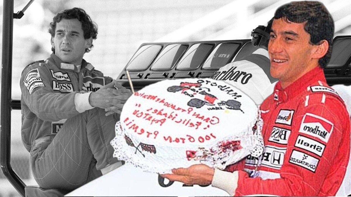 Ayrton Senna Celebrates 100th Grand Prix in Mexico City