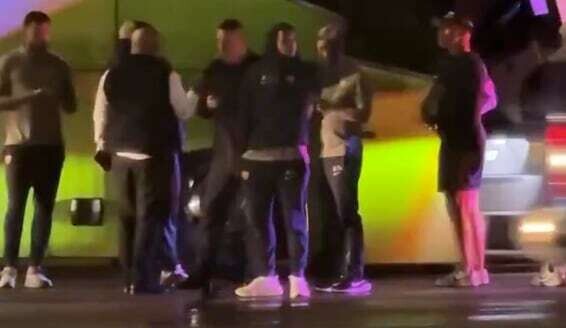 Pumas players take Uber to airport after match