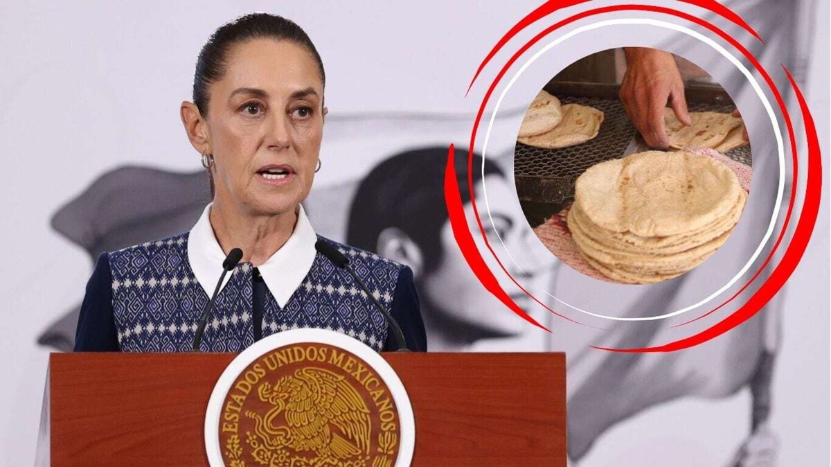 La presidenta de México nieza incremento en precio de la tortilla