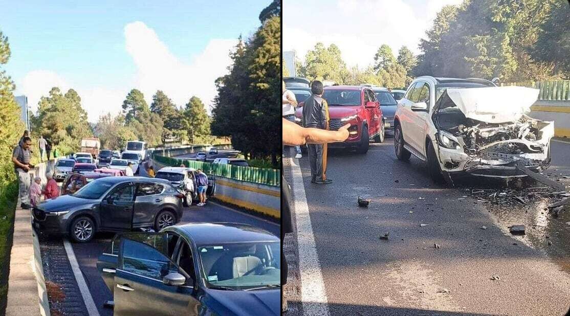 Множественное ДТП на автоп Highway Мехико-Куэрнавака