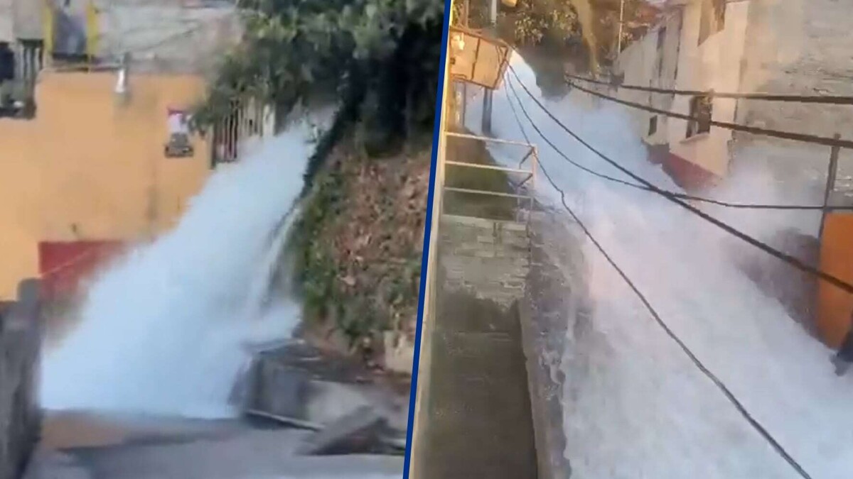 Mega Water Leak Floods Streets in Mexico City