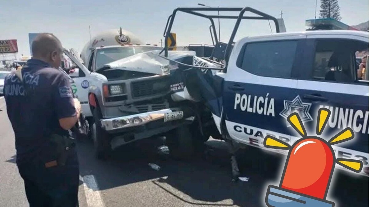 Gas Truck Collides with Police Patrol in Ecatepec