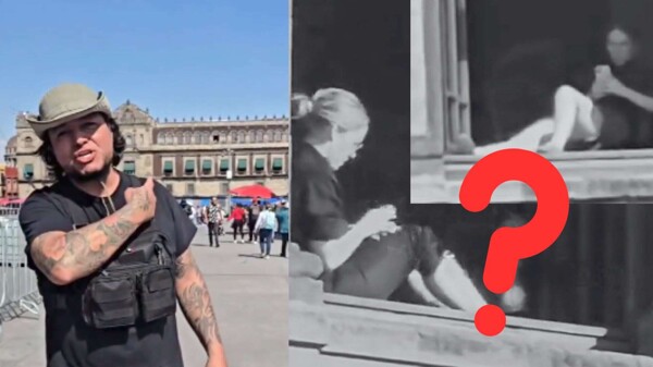 Polémica por la mujer en la ventana de Palacio Nacional