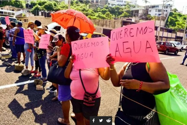 Protestas en Acapulco por desabasto de agua