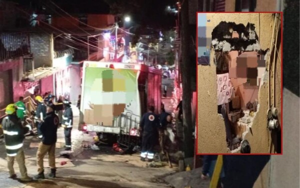 Truck crashes into house after sliding down Mexico City street