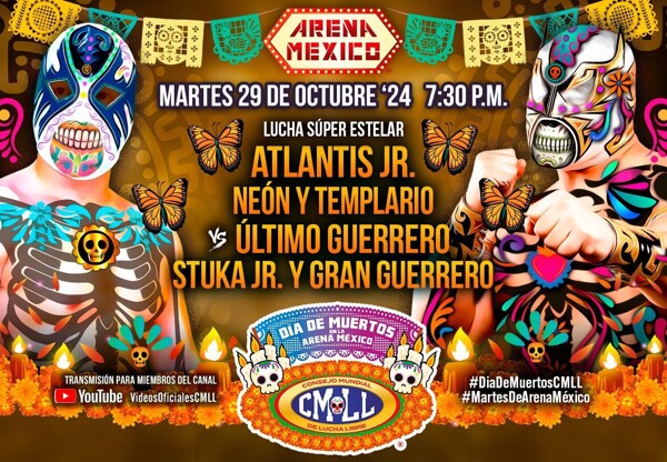 Луча Либре CMLL Подготовка Специального События Дня Мертвых
