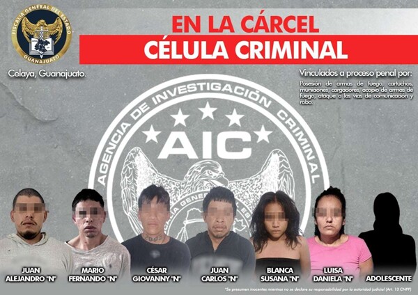 Seven Suspected Criminals Arrested in Celaya