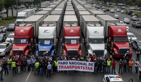 Paro nacional de transportistas y agricultores en México