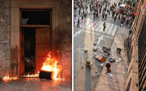 Протесты в Морелии после убийства мэра Уруапана