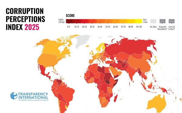 2025年腐败指数：全球危机与改革呼吁