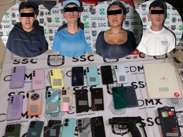 Four young people arrested for robbery at a store in CDMX