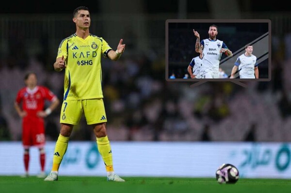 Cristiano Ronaldo Reacts to Sergio Ramos' Goal in Liga MX