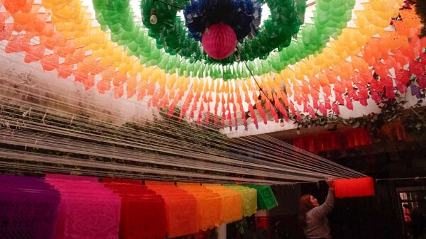 Celebration of Paper Picado Tradition in Cholula
