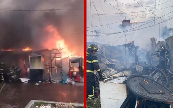 Fire Breaks Out in Lindavista, Mexico City