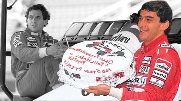 Ayrton Senna Celebrates 100th Grand Prix in Mexico City