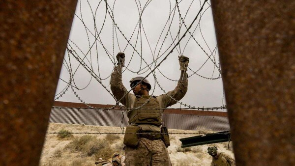 U.S. Army Reinforces Border Wall in Tijuana