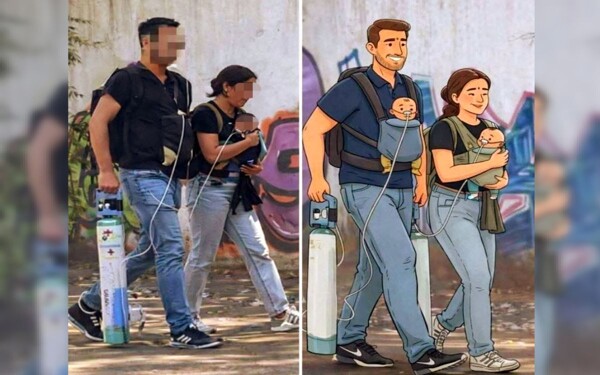 Mexican Public Aids Family with Infants on Oxygen