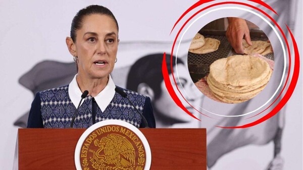 La presidenta de México nieza incremento en precio de la tortilla