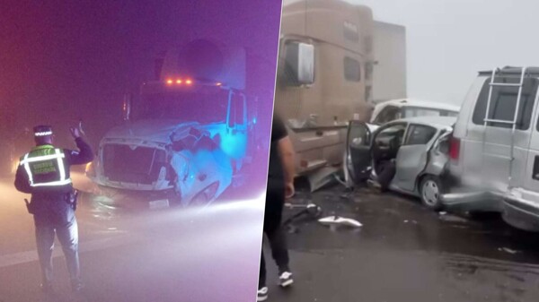 Choque múltiple en la autopista Veracruz-Puebla