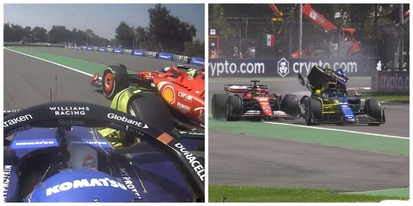 Incident in Practice 1 of the Mexican Grand Prix