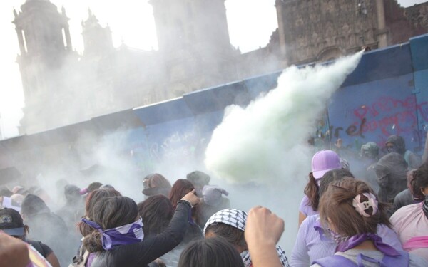 Mexico City Police Detain 10 During Women's March